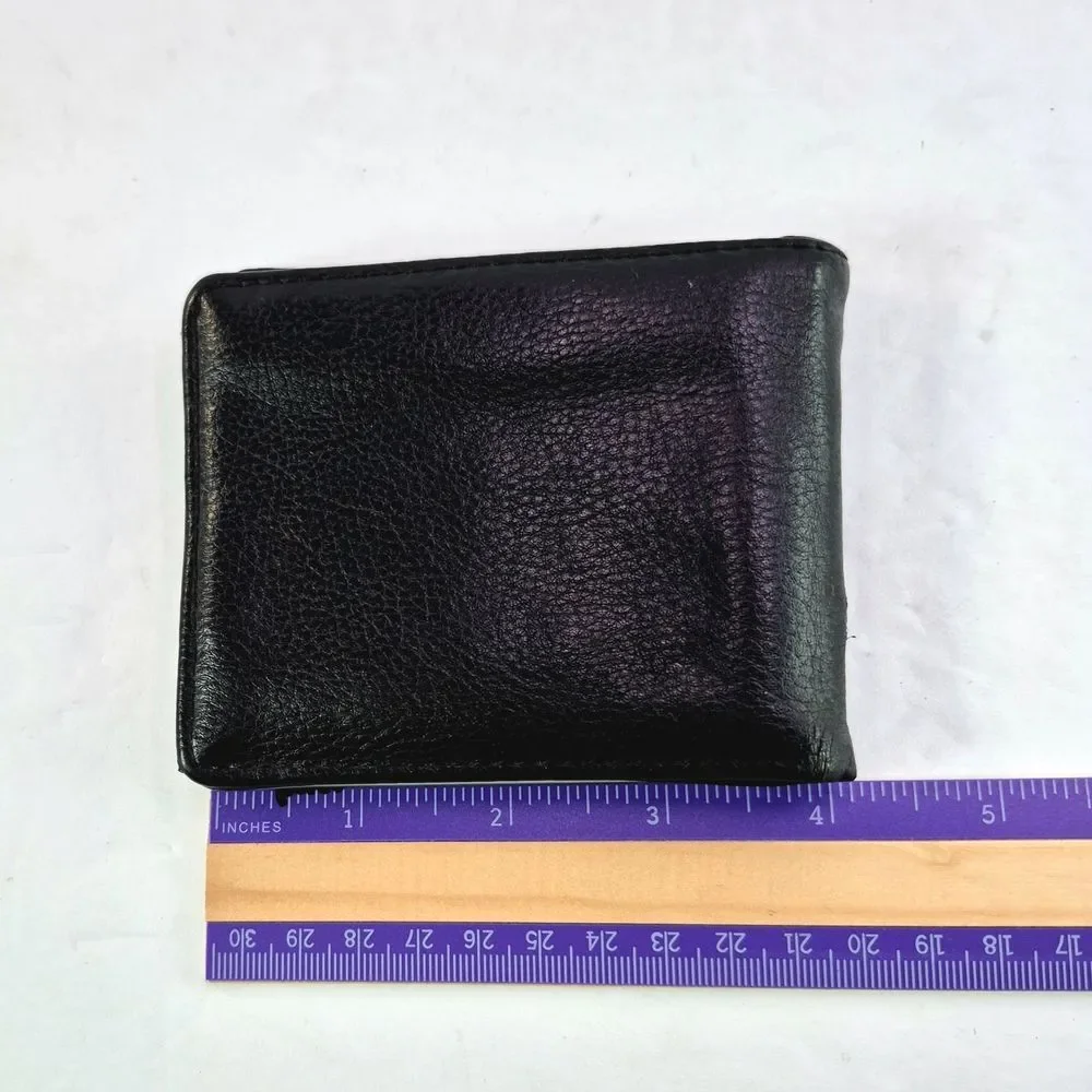 London Fog Men's Black Genuine Leather Bi-Fold Wallet